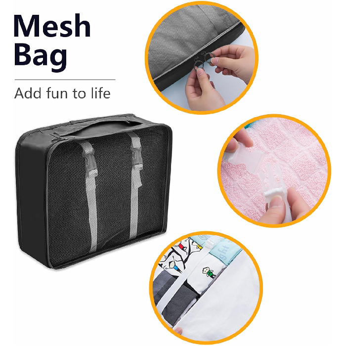 10 Pcs/Set Travel Packing Organizer Bags for Luggage Suitcase mesh bag