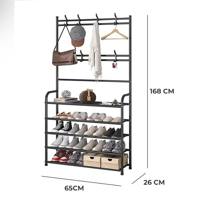 3in1 Multifunctional Hall Tree Shoe Rack with Storage Organizer Dimensions
