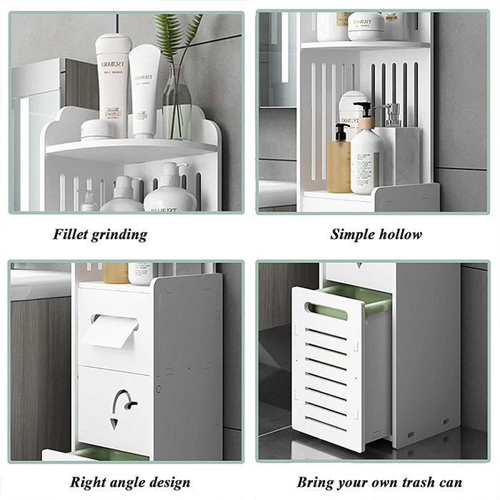 4 Shelves Corner Bathroom Storage Organizer