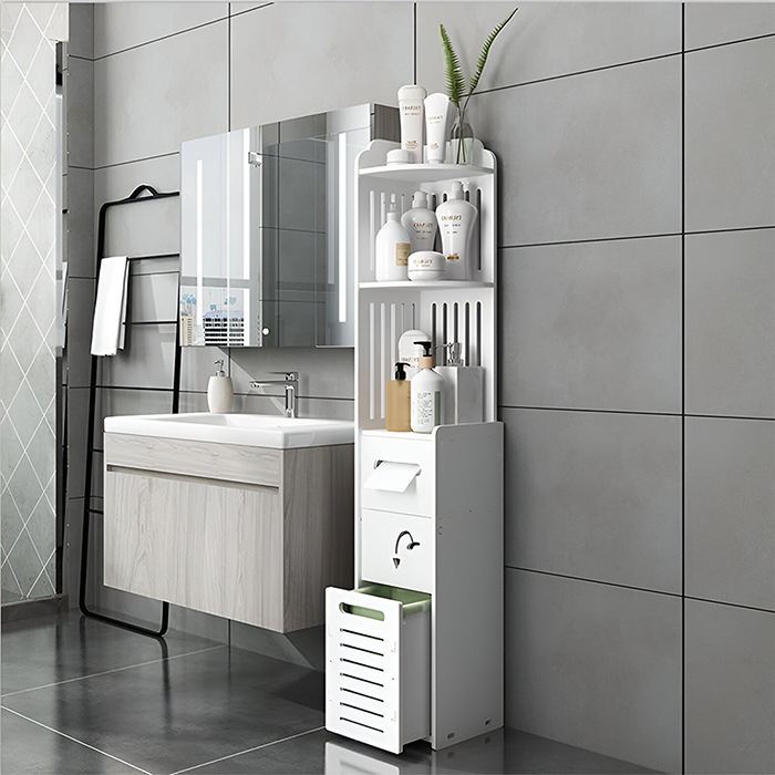4 Shelves Corner Bathroom Storage Organizer