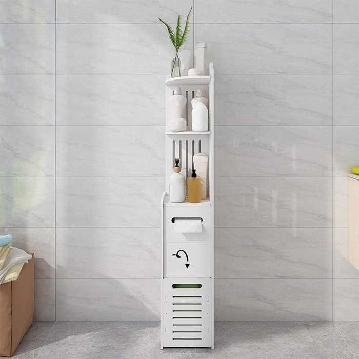4 Shelves Corner Bathroom Storage Organizer