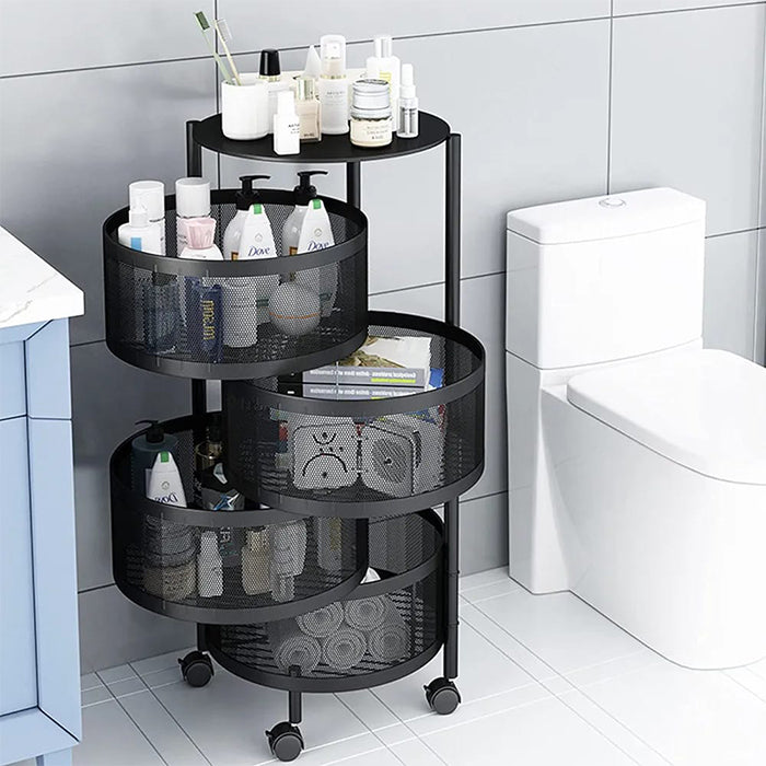 4 Tier Kitchen Storage Rotatable Rack items