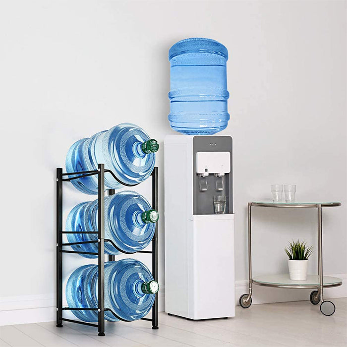 5 Gallon Water Bottle Stand ,Water Bottle Rack 3 water bottle holder BLACK