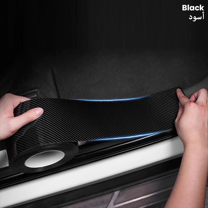 Anti-Scratch 5D Carbon Fiber Stickers for Bike and Car - Anti-Collision Tape, Car Door Seal Strip black
