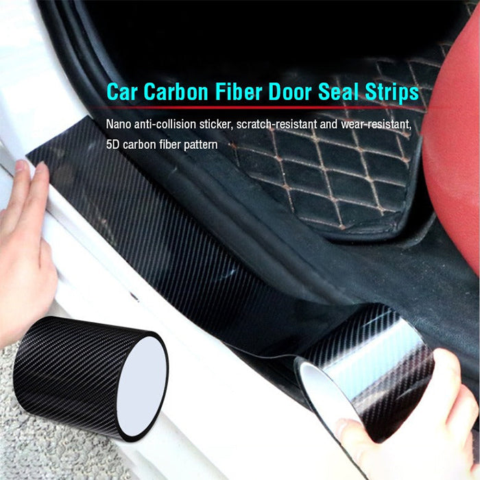 Anti-Scratch 5D Carbon Fiber Stickers for Bike and Car - Anti-Collision Tape, Car Door Seal Strip carbon
