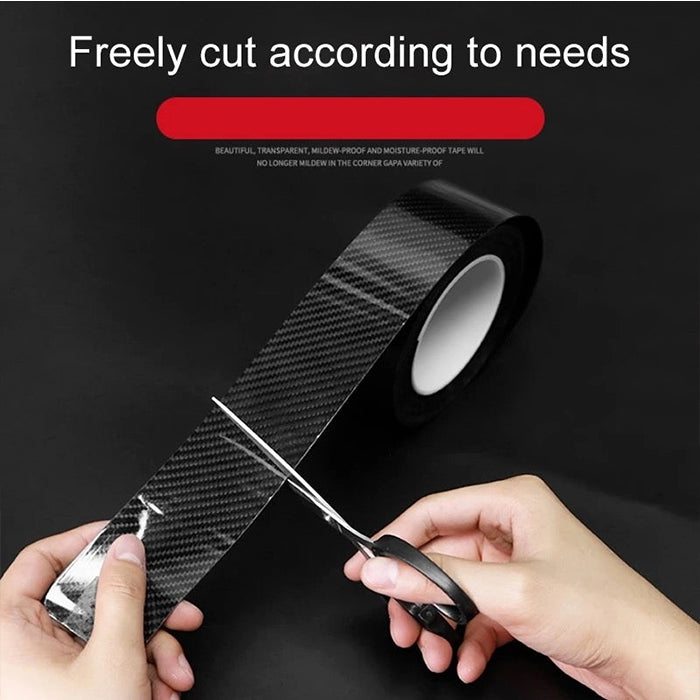 Anti-Scratch 5D Carbon Fiber Stickers for Bike and Car - Anti-Collision Tape, Car Door Seal Strip freely cut