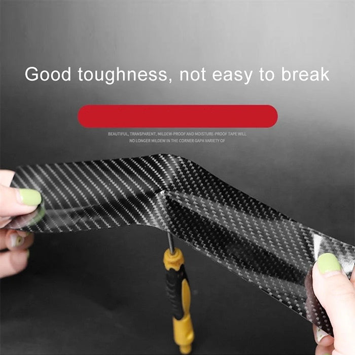 Anti-Scratch 5D Carbon Fiber Stickers for Bike and Car - Anti-Collision Tape, Car Door Seal Strip good toughness
