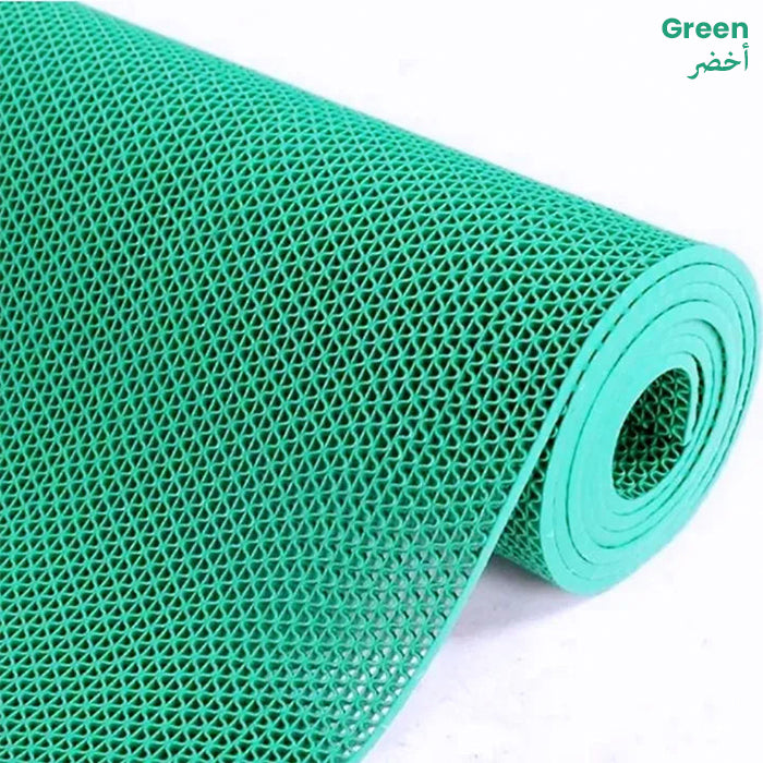 Anti-Skid Rubber Mat - Indoor Outdoor Carpet Rug for Safety, Comfort, and Slip-Resistance in Showers, Pools, Bathrooms green
