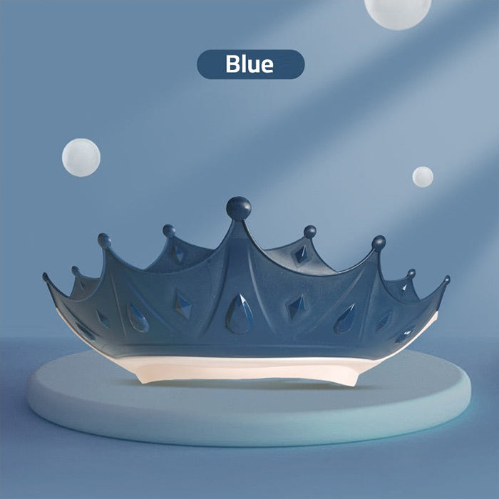 Baby Shower Cap,Baby Shampoo Shower Bath Soft Cap For Kids Adjustable Silicone Crown Blue
