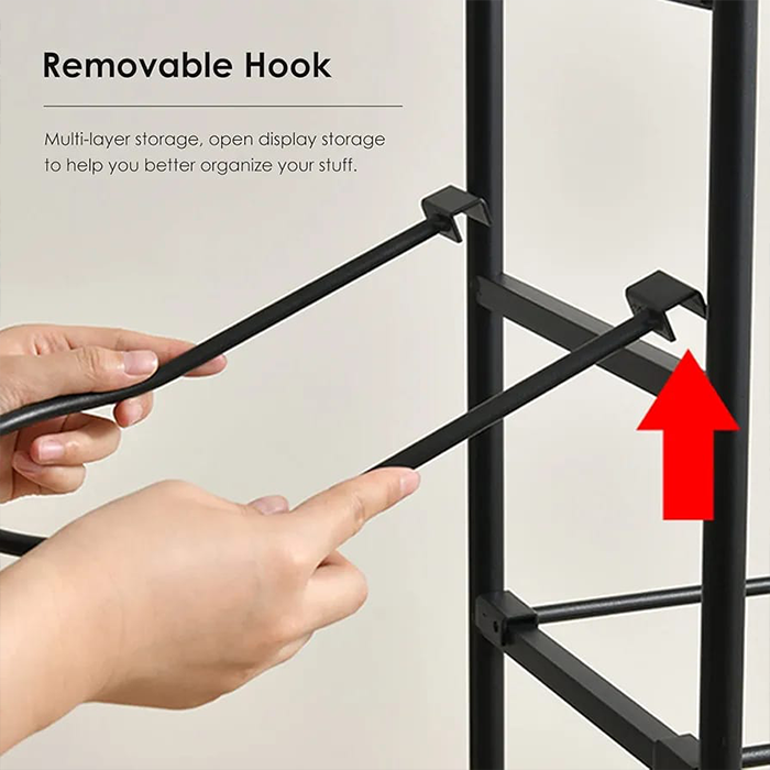 Ball Storage Rack, Basketball Football Volleyball Badminton Racket Storage Stand removable hook