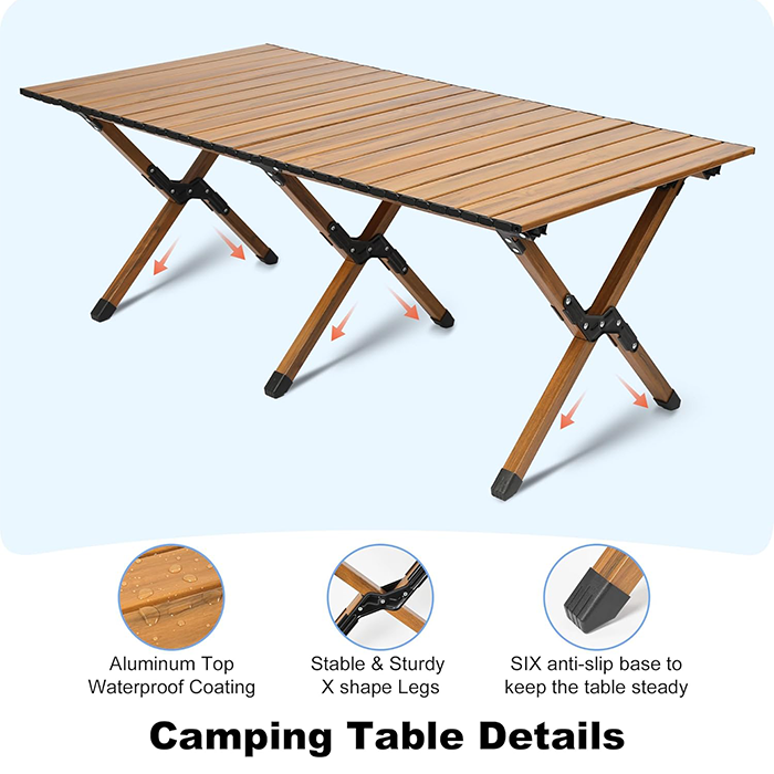 Camping Table with Bag, Lightweight Camp Table That Fold Up product details
