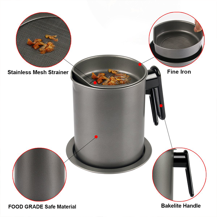 Cooking Oil Storage Can with Removable Dust-proof Lid non stick dust proof large capacity