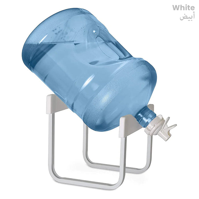 Detachable Cap Portable Stainless Steel Water Bottle Dispenser Stand For Indoor Outdoor white