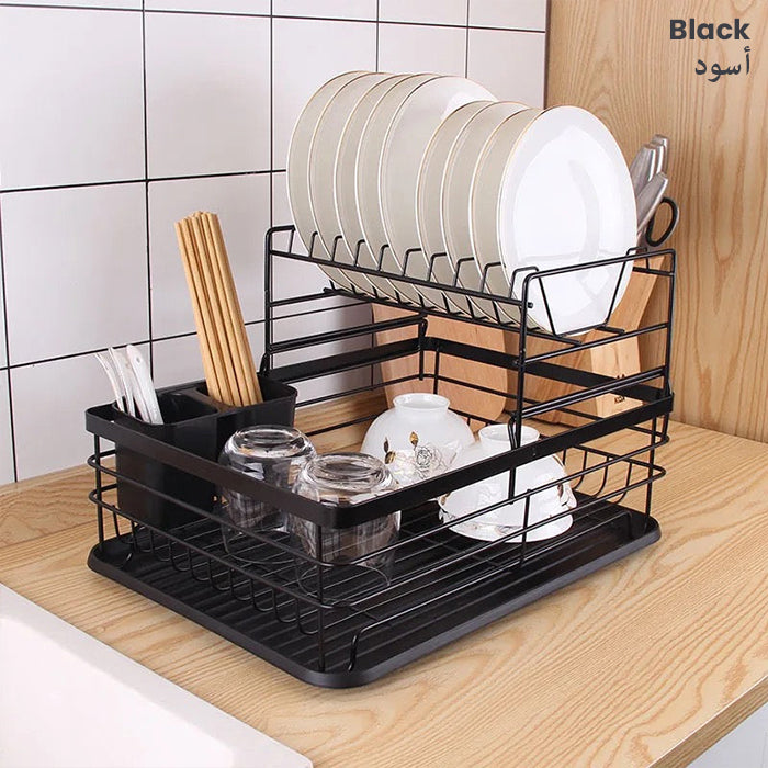 Dish Drying Rack, Countertop Dish Storage Holder, Dish Organizer For Kitchen back