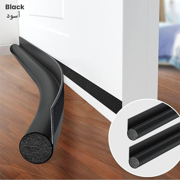 Door Seam Bottom Sealing Guard Strip, Door Gap Filler, Gap Cover Sealer Black
