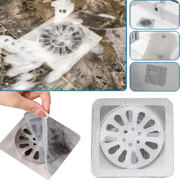 Drain Hair Catcher Mesh Sticker, Disposable Shower Strainer Bathroom Anti-clogging And Insect Filter Sticker sets