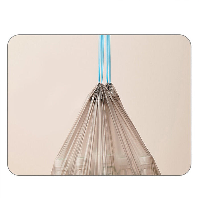 Drawstring Garbage Bags - Household Disposable Trash Pouches [5 Rolls] thick and durable