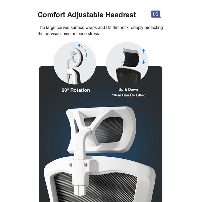 Ergonomic Office Chair, 360 Swivel Task Chair, Home Office Desk Chair with Adjustable comfort adjustable headrest