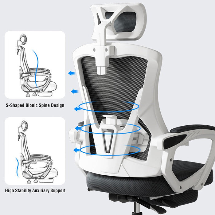 Ergonomic Office Chair, 360 Swivel Task Chair, Home Office Desk Chair with Adjustable high stability spine design