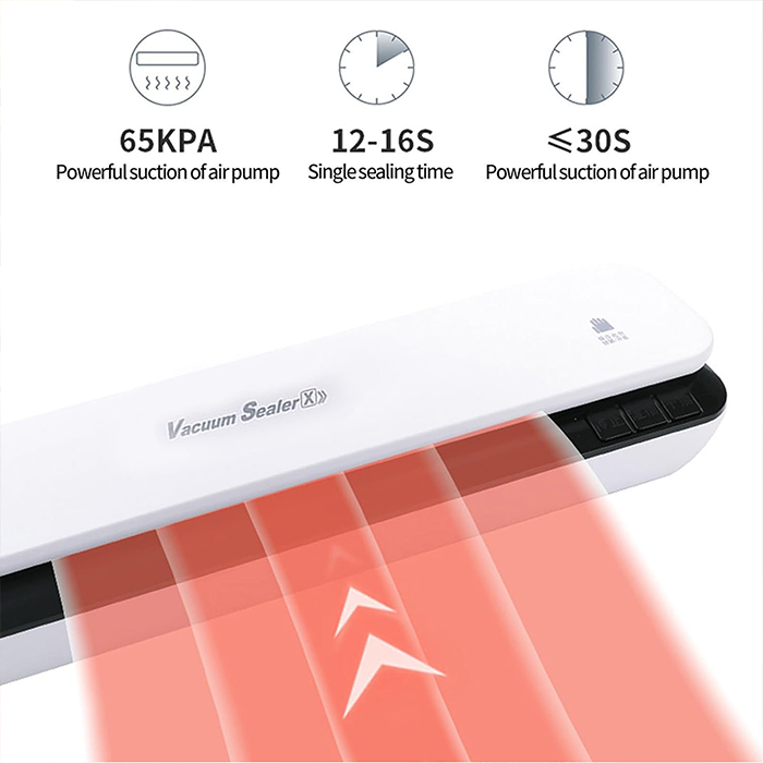 Food Vacuum Sealer Machine, High Power Vacuum Sealing Machine with Intelligent LED Indicator Lights  user friendly
