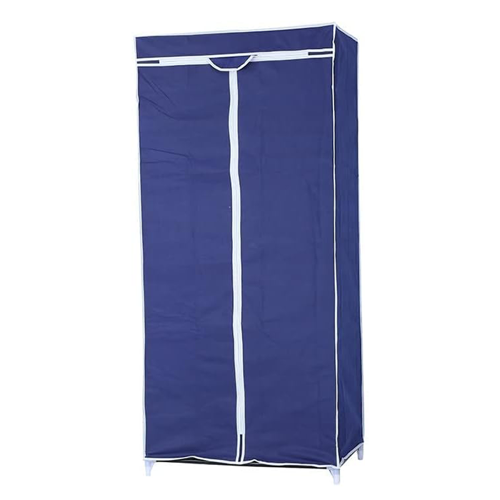 Freestanding Wardrobe - Portable Closet Shelf Storage with Dress Hanging Rack  practical cover