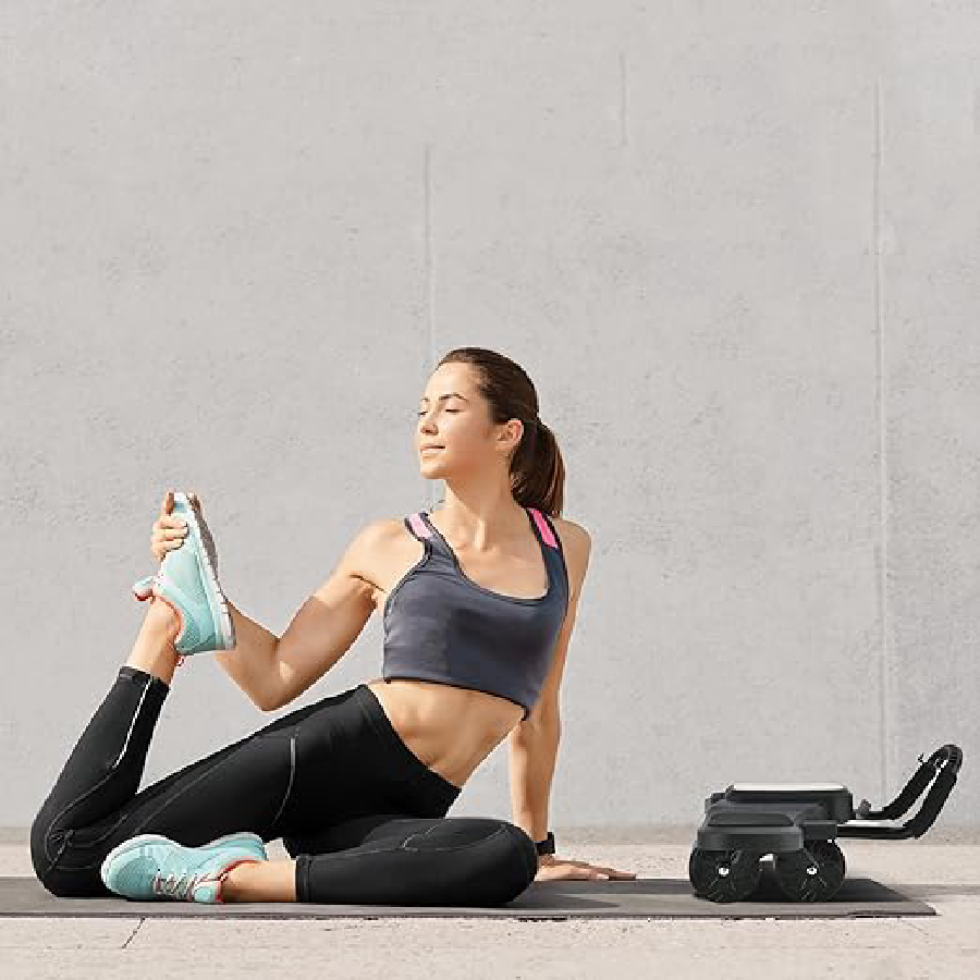 Green Lion ABS Exercise Roller supports up to 120kg with a dual-wheel design, anti-slip grip Special Feature Automatic Rebound

