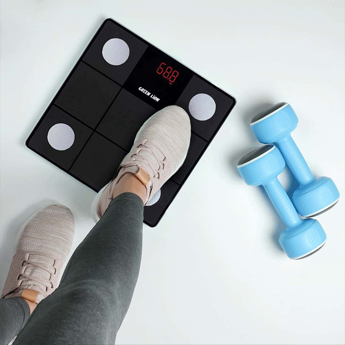 Green Lion Smart Body Scale Simple Fashionable Pattern 24 Modes 5mm Tempered Glass