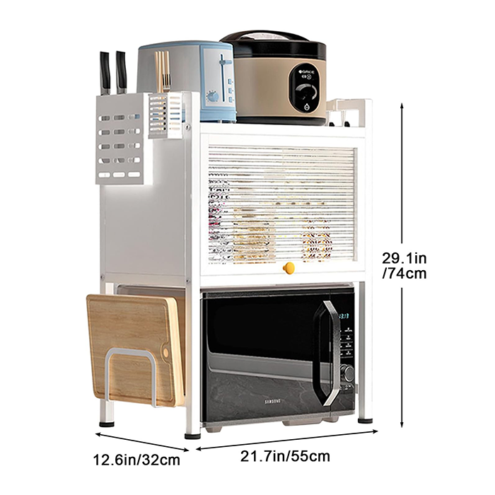 Kitchen Countertop Spice Rack with microwave oven rack