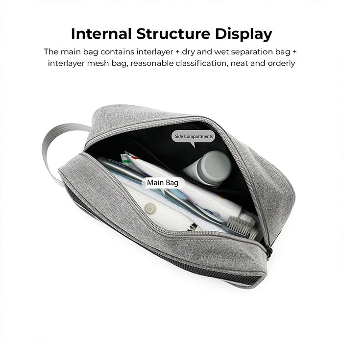 Mini Travel Organizer Bag, Multi-Purpose Travel Gadget Pouch, Portable Hand Bag internal structure display
