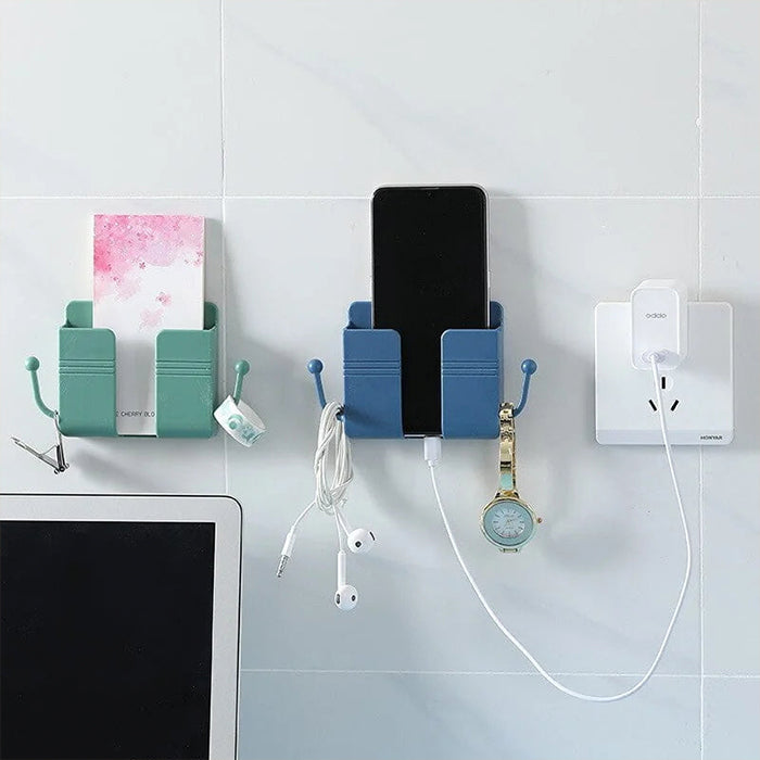 Multi Purpose Bed Side Wall Mount Mobile Phone Holder with Hook easy to install