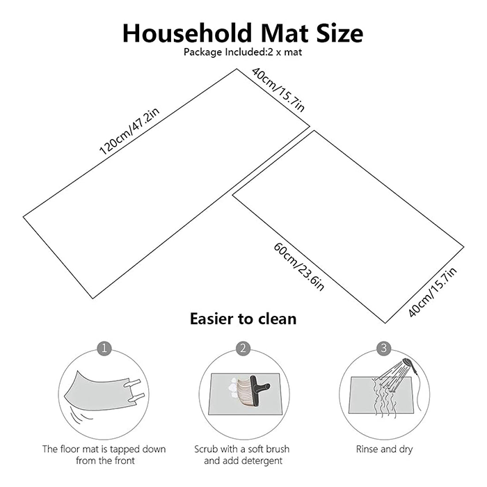 New Premium Anti-Slip Bath Mat Floor Mats Quick Dry Bathroom Carpet Doormat dust free dimensions