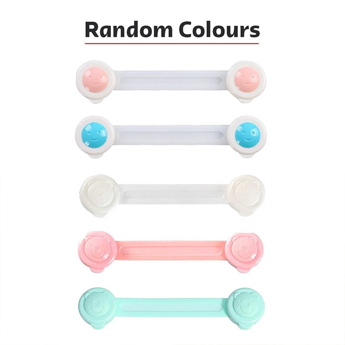 Pack of 2 Pcs Kids Cabinet Lock Child Safety Proof Security Protector Drawer Cabinets random colors