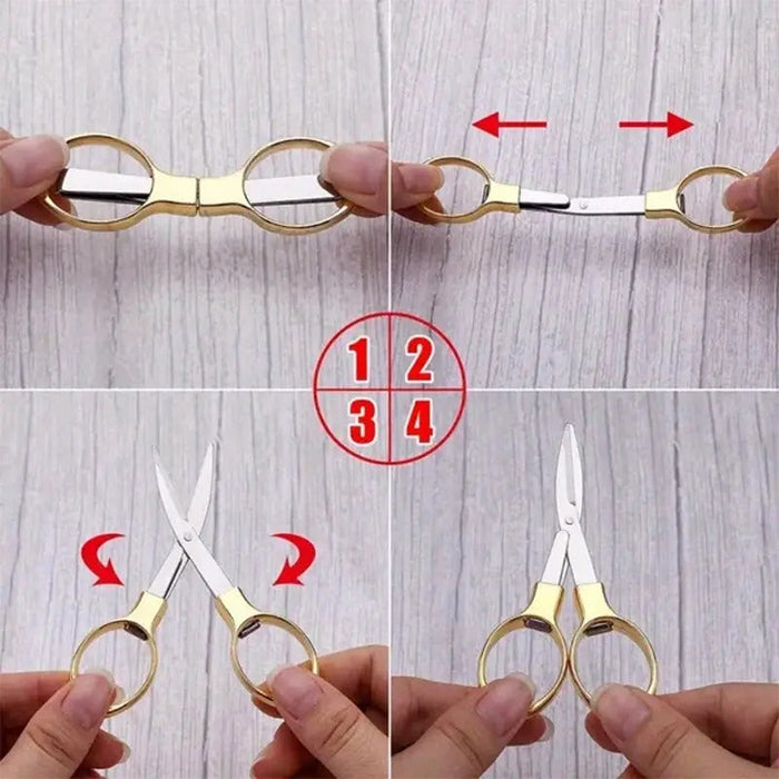 Portable Folding Pocket Scissors, Stainless Steel Small Mini Shear 4 types