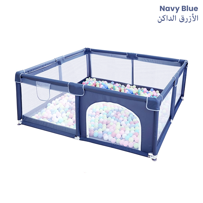 Portable Large Baby Fence Area, Large Baby Playpen, Anti-Slip Play Yard For Toddlers navy blue
