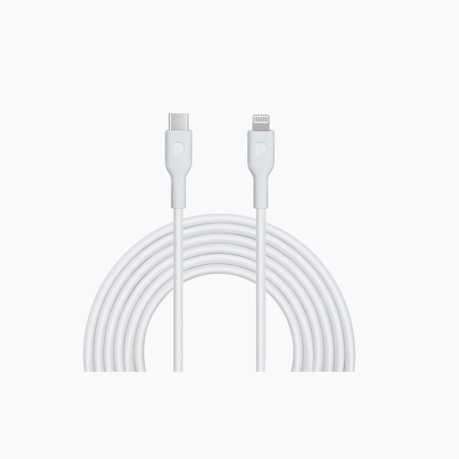 Power up with the Powerology Type-C to Lightning Cable PD 60W White