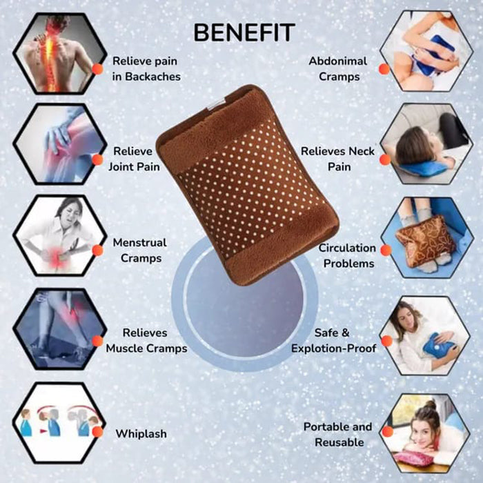 Rechargeable Electric Hot Water Bottle Hand Warmer Heater Bag for Winter benefits