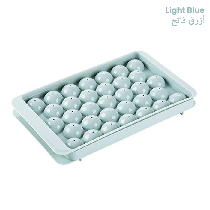 Reusable Flexible 33 Pcs Ice Cube Mould For Cool Drinks Beverages light blue