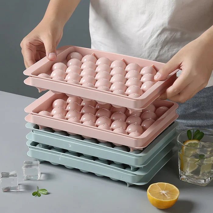 Reusable Flexible 33 Pcs Ice Cube Mould For Cool Drinks Beverages soft and strong