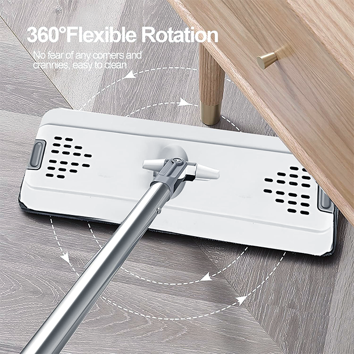 Scratch Flat Mop With Bucket And 2 Mop Pads Self Wash And Squeeze Dry Flat Mop flexible rotation