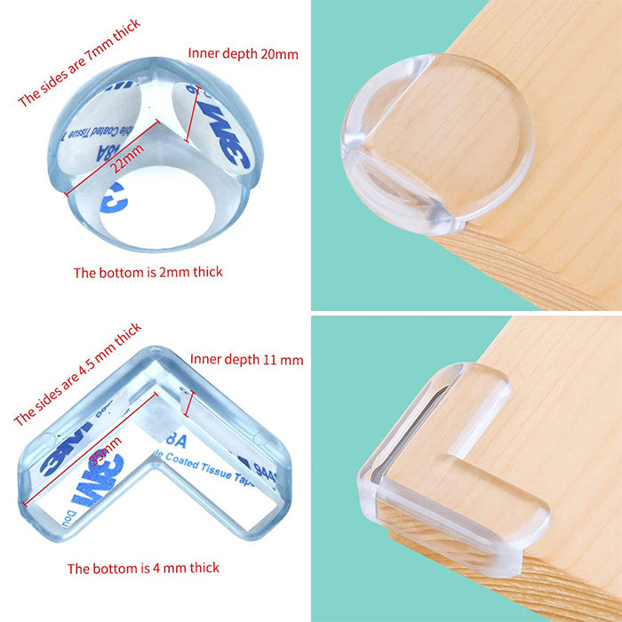 Silicon Corner Protector, Sharp Edge Protector for Furniture Like Baby Bed Corners dimensions