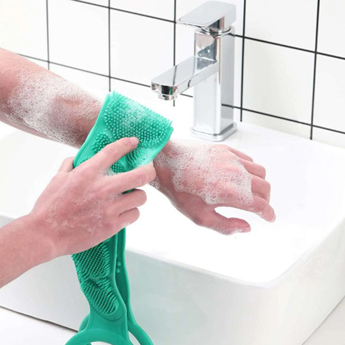 Silicone Shower Rubbing Strap For Body Cleaning &amp; Massage