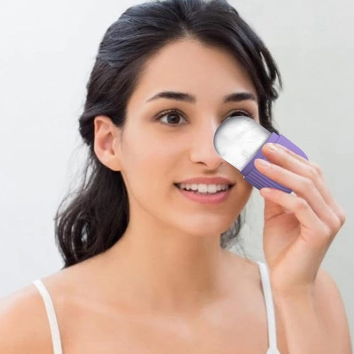 Silicone Ice Roller Massager - Reusable Ice Cube Holder, Skin Care Tool for Glowing Skin easy to use