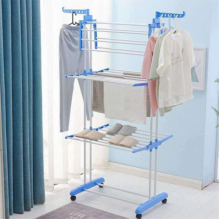 Folding 3 Layer Cloth Drying Rack Stand