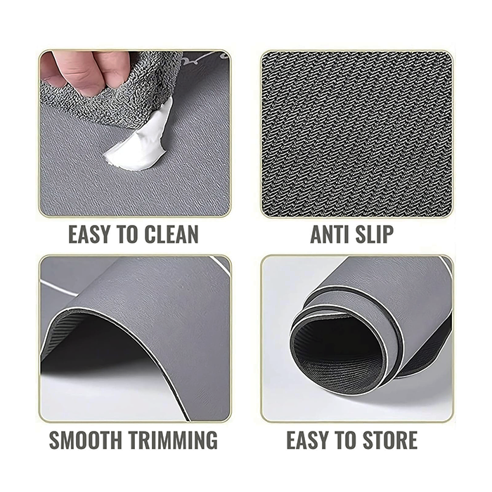 Super Absorbent Bath Mat - Ultra Soft Bathroom Floor Mat with Non-Slip Backing easy to clean