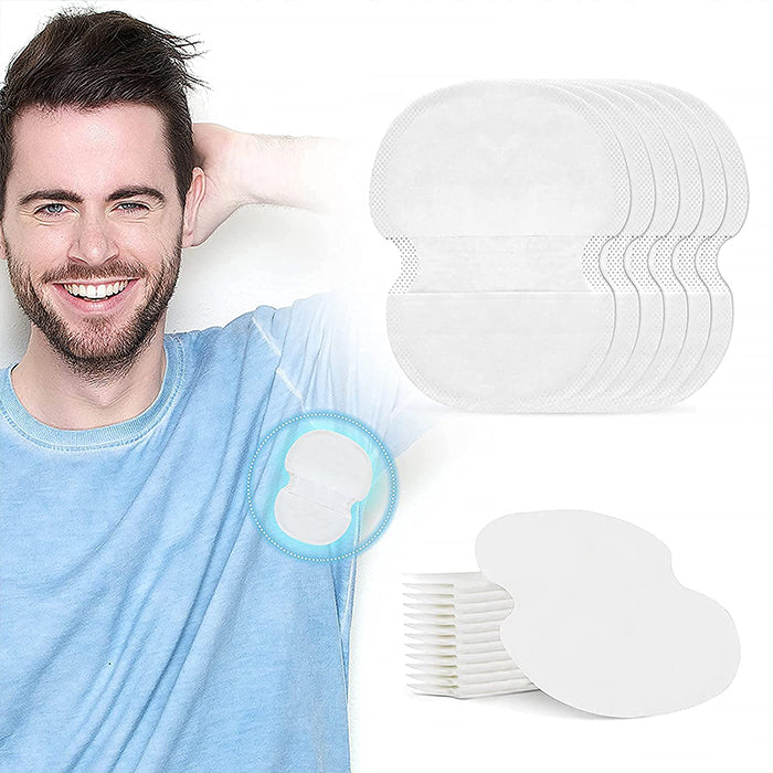 Unisex Underarm Sweat Pads (50 Pcs) - Disposable Cotton Armpit Sweat Absorbent Pads
