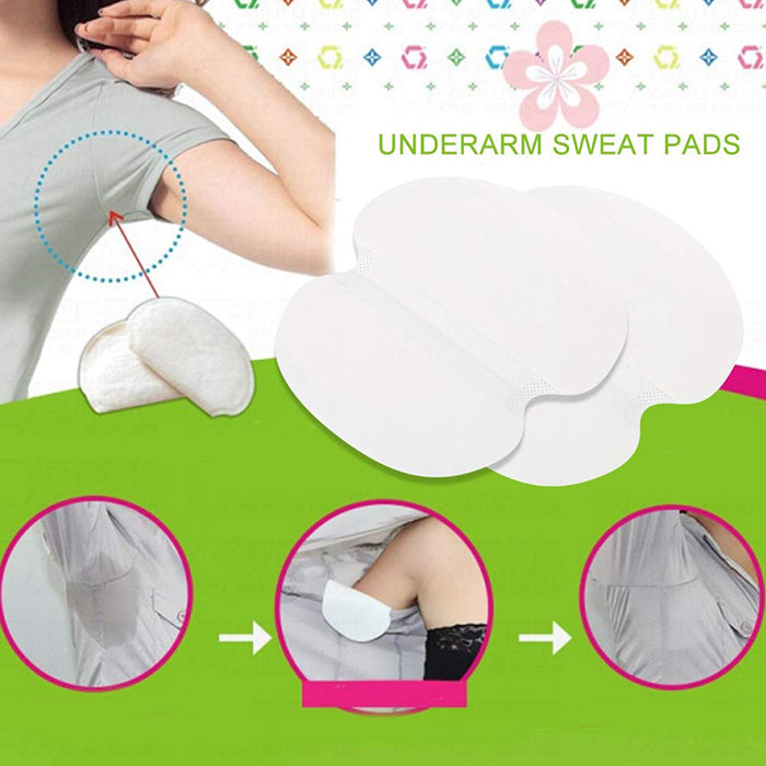 Unisex Underarm Sweat Pads (50 Pcs) - Disposable Cotton Armpit Sweat Absorbent Pads for  women
