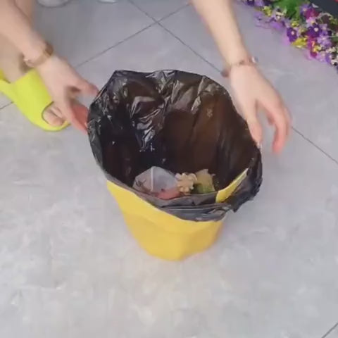 Drawstring Garbage Bags - Household Disposable Trash Pouches [5 Rolls]