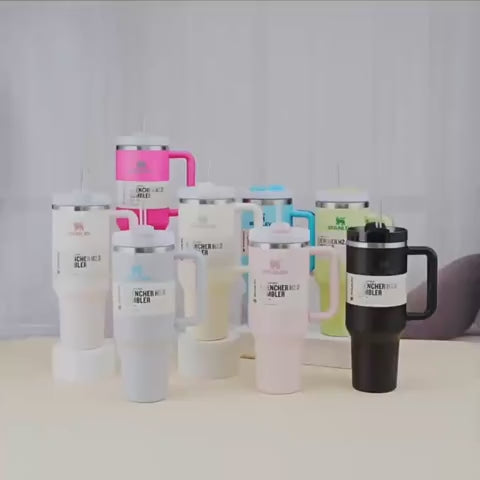 Vacuum Insulated Tumbler with Lid and Straw for Water, Iced Tea or Coffee, Smoothie